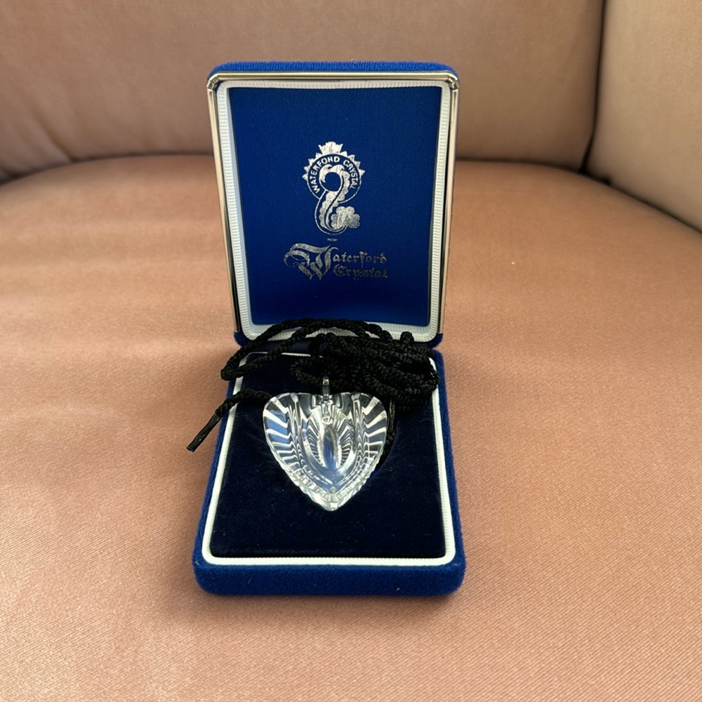 Vintage Waterford Crystal Heart Necklace